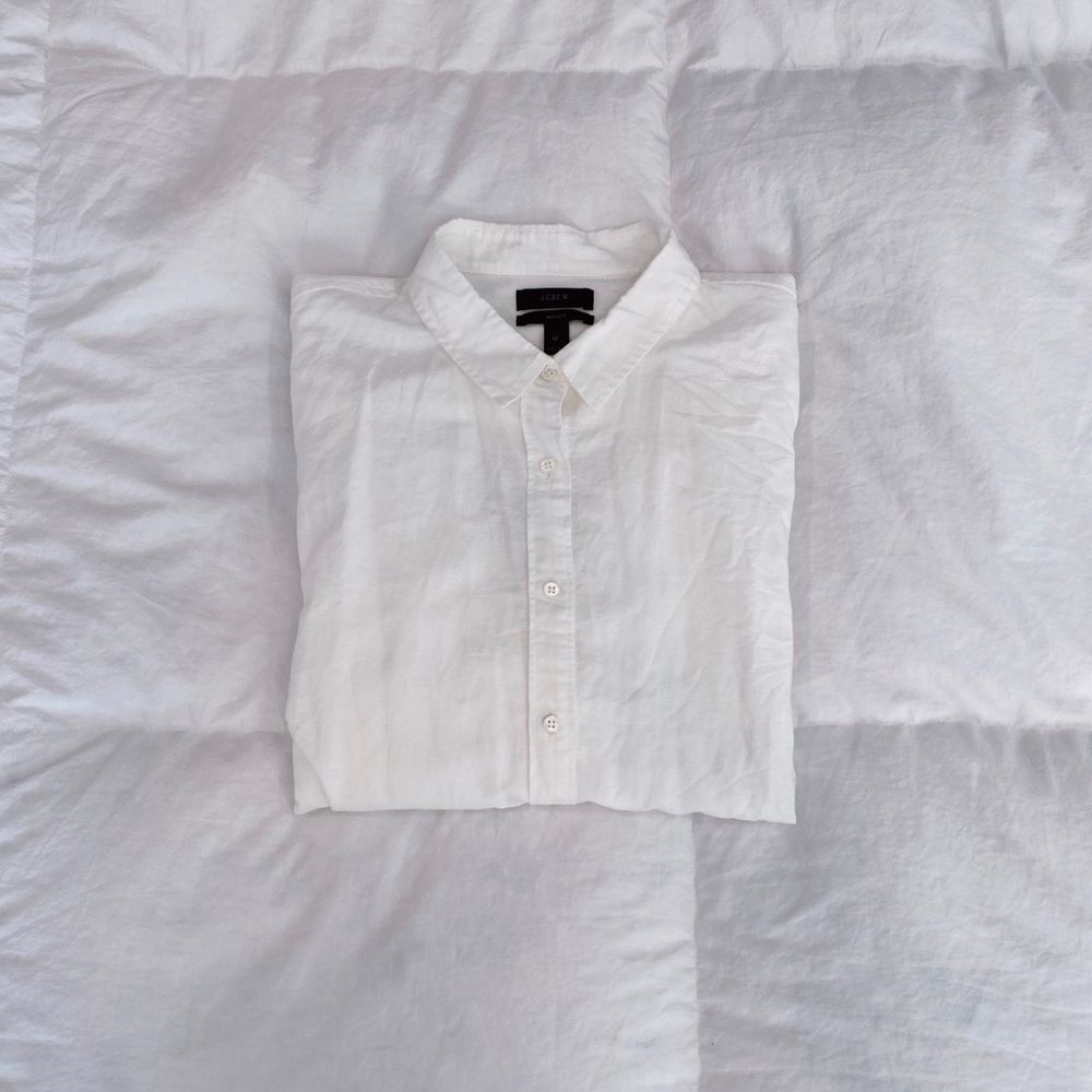 j crew linen button down